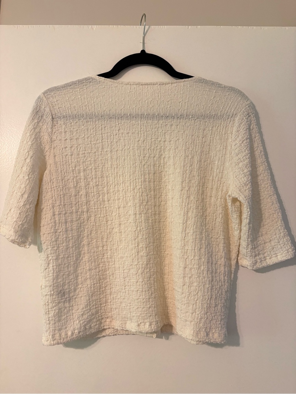 Joe Fresh Cream Textured Button-Front Top - Picture 2 of 5